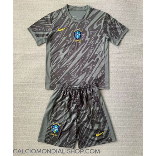 Maglie da calcio Brasile Portiere Prima Maglia Bambino Copa America 2024 Manica Corta (+ Pantaloni corti)